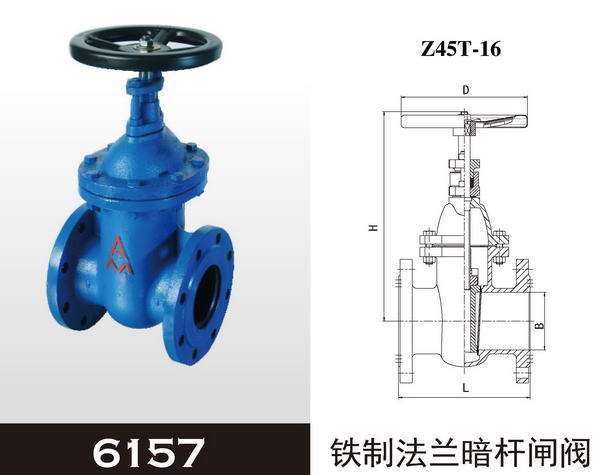 鐵制法蘭暗桿閘閥