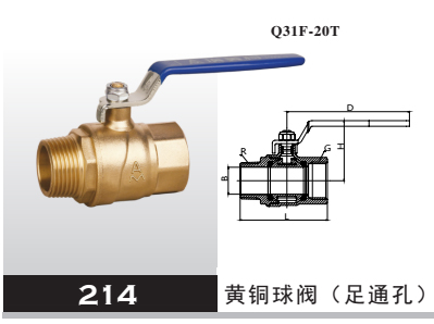 黃銅球閥（足通孔）