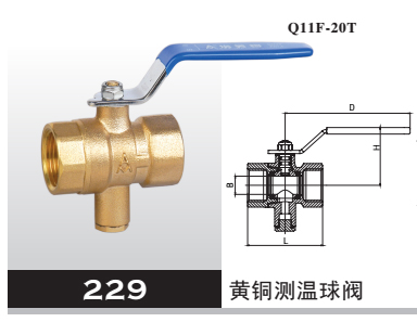 黃銅測溫球閥